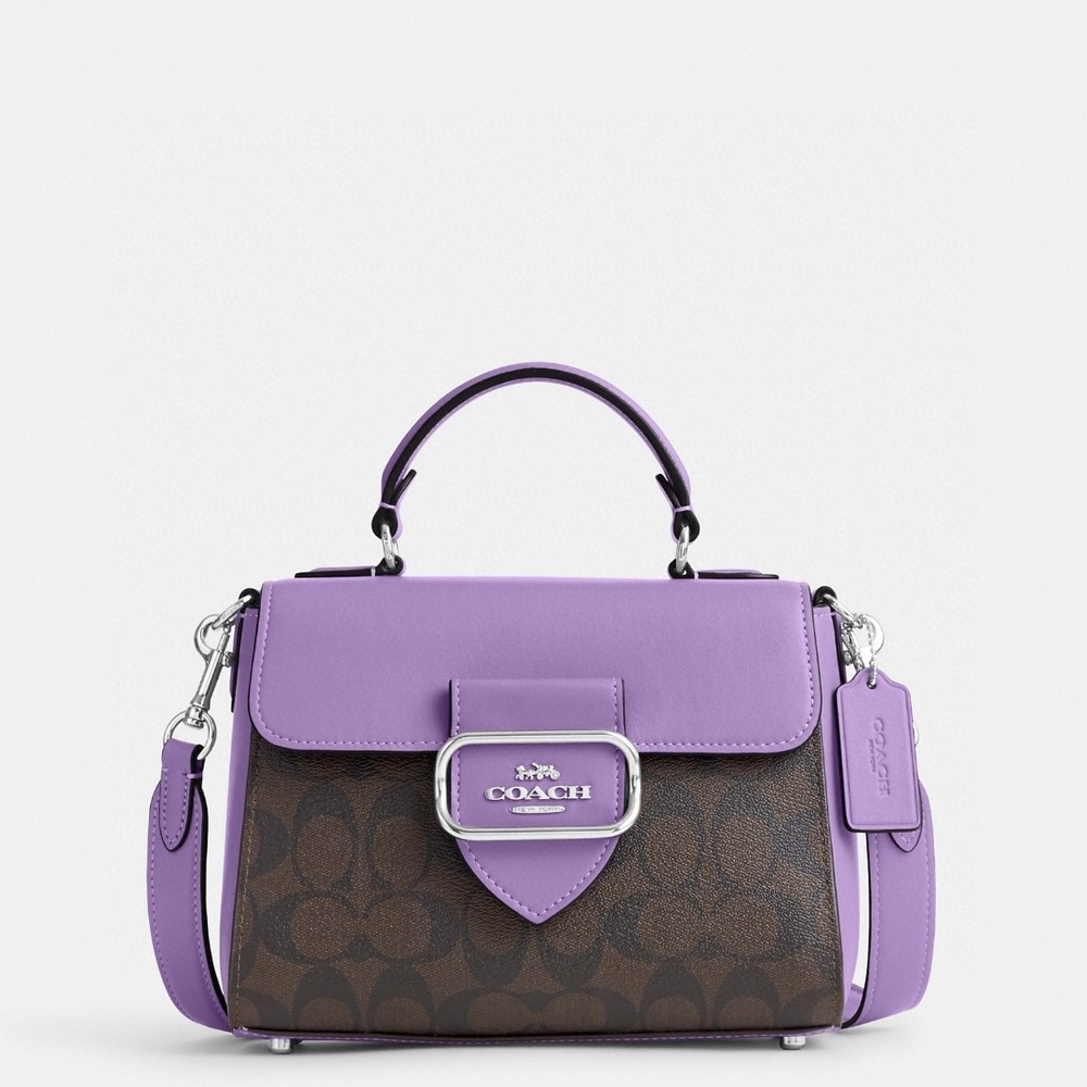 Coach CJ614-SVW1P Morgan Signature Purple and Brown - Picture 5 of 7